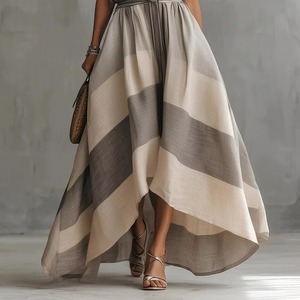 Abbigliamento Generale per <span class=keywords><strong>Negozi</strong></span> Indipendenti 2026 Moda Europea e Americana Abito Lungo Elegante a Righe Senza Maniche per <span class=keywords><strong>Donna</strong></span> - Product Image 5