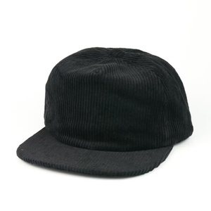 Adult Corduroy <b>Flat</b> Brim <b>Hat</b> Dark Green Casual Warm Breathable and Plain Solid Color Baseball Cap Customizable - Product Image 3