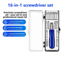 Kit de tournevis mini 16-en-1 de qualité supérieure du fabricant d'origine, outils de réparation manuels pour la maison