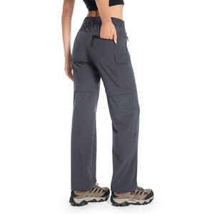 여성용 경량 여름 방수 소프트쉘 작업 바지, 멀티 포켓 통기성 카고 등산 팬츠 - Product Image 2