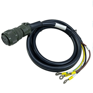 屏蔽伺服端子电缆 4PIN 1.5m RV2-8 耐油 PVC/PTFE/PBT IP67 防水线束电缆 - Product Image 1