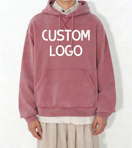 European <b>American</b> Retro Fashion Cotton & Polyester <b>Hoodie</b> High Quality Daily Wear Pullover Washed Print <b>Hoodie</b> - Product Image 2