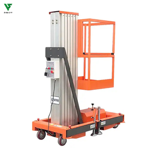 20FT เคลื่อนที่ได้แบบไฮดรอลิกเสาอลูมิเนียมคนเดียวคนเดียวแบบใช้ปรับได้ลิฟต์ทำงานทางอากาศลิฟต์แนวตั้งสำหรับผู้ชาย - Product Image 5