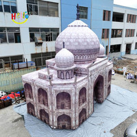 Structure de bâtiment géant emblématique Château gonflable Modèle gonflable Taj Mahal