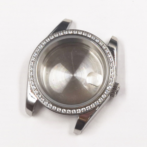 39mm Acier Inoxydable Saphir Verre Strass Lunette Fit <span class=keywords><strong>ETA</strong></span> 2836 <span class=keywords><strong>2824</strong></span> Miyota 82 Série NH35 NH36 Mouvement Montre Boîtier Partie - Product Image 4
