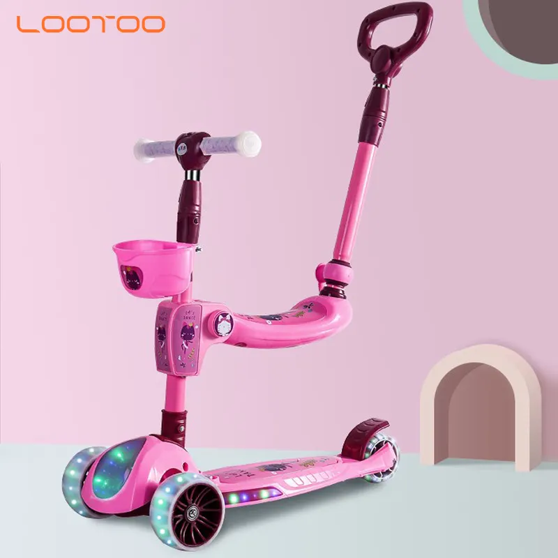 China manufacturer supply baby products child skate scooter cheap price 5 in 1 foot kick scoter for kids