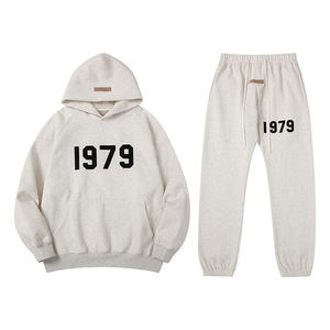 Conjunto Deportivo Informal para Hombre, 100% Algodón, Estampado, Secado Rápido, Sudadera con Capucha y Pantalones Deportivos, Modelo 1977 - Product Image 3