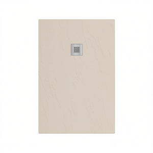 Plato de ducha rectangular Estasi 80 x 110 cm, superficie antideslizante blanca para baños - Product Image 3