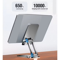 Support universel pliable en alliage d'aluminium pour tablette, réglable en hauteur, support de téléphone, suivi intelligent pour iPad, personnalisable