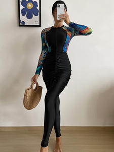 SIPO Women's <b>Modest</b> Sportswear Long-Sleeved 3-Piece Burkini Islamique Muslim <b>Swimwear</b> Swimsuit - Product Image 4