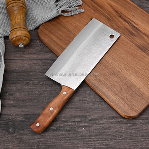 Couteau couperet en acier inoxydable de haute qualité manche en bois d'origine lame épaisse lourde cuisine <span class=keywords><strong>hachoir</strong></span> chinois de boucher - Product Image 2