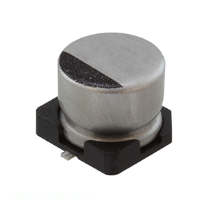Distribuidor Autorizado, Condensador de Montaje Superficial CAP ALUM 47UF 20% 16V SMD 16SEV47M6.3X5.5 47 uF - Product Image 1
