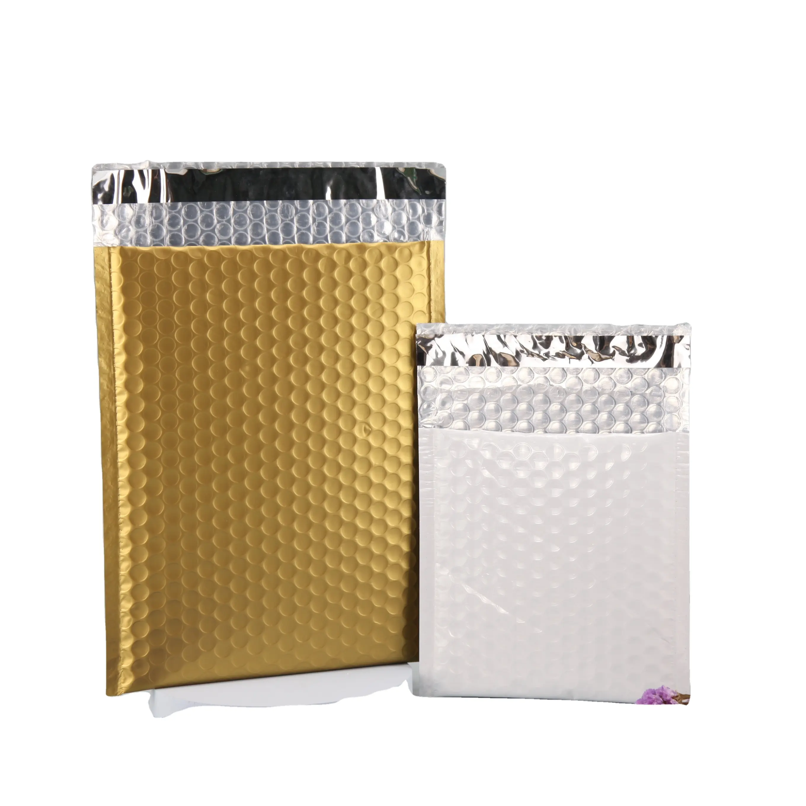 Customized logo printed metallic padded wrap packaging Plastic Envelopes Mailing bag poly envelopes glamour bubble mailers