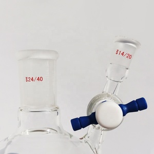 Tête <span class=keywords><strong>de</strong></span> distillation <span class=keywords><strong>de</strong></span> solvant en verre borosilicate à paroi épaisse CS Labglass avec <span class=keywords><strong>robinet</strong></span> PTFE pour verrerie <span class=keywords><strong>de</strong></span> laboratoire sur mesure - Product Image 3