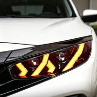 Ensemble de phares LED pour Honda Civic 10e génération 2016-2021, style Lamborghini, double faisceau, lentille de projecteur, clignotant séquentiel
