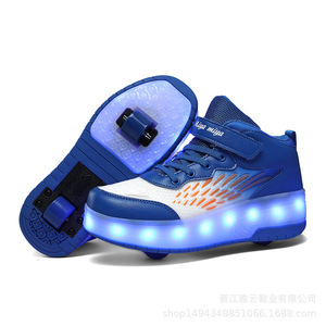 <span class=keywords><strong>Scarpe</strong></span> con Due Ruote Heelby per Adulti e Bambini Ragazzi Ragazze Ruote con Lacci per Camminata Esplosiva Pattini a Rotelle per Studenti Adulti - Product Image 4