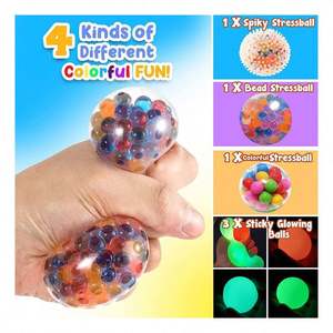 New Design Personalized Eco-friendly TPR Squishy Ball for Sensory Play Anti-Anxiety Kawaii Fidget <b>Desk</b> <b>Toy</b> with Customized Color - Product Image 6