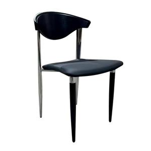 Chaise de salle à manger moderne en bois massif et métal, design doux, style nordique minimaliste haut de gamme, chaise durable pour usage commercial, extérieur, hôtel - Product Image 4