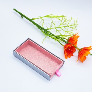 2022 Hot Sales No MOQ Customization LOGO Light Pink with Silver and Clear Top Eyelashes Box Packaging