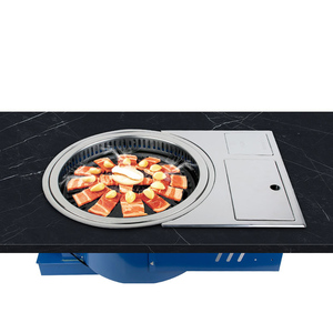 商业餐厅韩国圆形丁烷气体和木炭烧烤炉 - Product Image 6