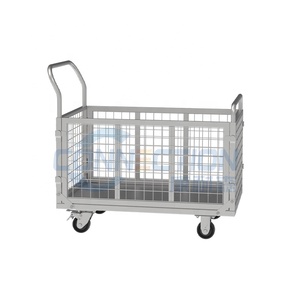 Thép Hàn Có Thể Gập Lại Container Tải Hệ Thống 2 <span class=keywords><strong>Euro</strong></span> Lồng Kim Loại Pallet Có Thể Gập Lại Cuộn Pallet Kho Lồng Xe Đẩy Lưu Trữ - Product Image 6