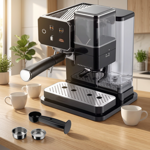 เครื่องชงกาแฟเอสเพรสโซกึ่งอัตโนมัติ OEM ODM ปั๊มแรงดันสูง สำหรับใช้ในบ้าน สำนักงาน ร้านกาแฟขนาดเล็ก - Product Image 1