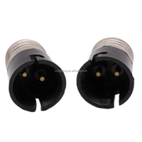 Blanc Noir E27 à B22 Support de lampe Convertisseur de douille Retardateur de flamme E27 à B22 Vis Adaptateur d'ampoule Bases halogènes Douille