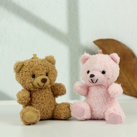 Mignon ours en peluche doux porte-clés pendentif ours en peluche poupée sac cintres et accessoires vestimentaires pour filles petite poupée