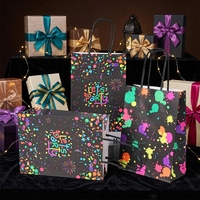 Sac en papier kraft fluorescent écologique réutilisable, lumineux pour Noël, idéal pour cadeaux/emballages/achats – Vente directe usine