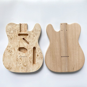 Cuerpo de guitarra de aliso al por mayor, sin terminar, estilo TL, con binding y chapa de madera de raíz. - Product Image 1