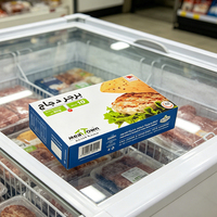 Emballage alimentaire en carton blanc de qualité alimentaire, imprimé sur mesure, résistant à l'humidité, pour aliments congelés, stockage au congélateur, boîte pour poulet frit congelé, boîte pour hamburgers