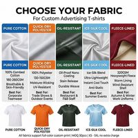 T-shirts publicitaires personnalisés en gros, impression de logo, tissu épais 260 GSM, vêtements de travail, sans supplément pour grandes tailles, technologie Wash-Lock