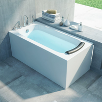 Baignoire carrée en acrylique avec jets de massage puissants pour un massage de surf