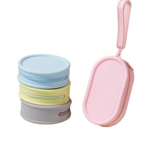Sac de rangement moderne en silicone rond <span class=keywords><strong>NFS</strong></span>, compressé sous vide, pour maquillage et articles de toilette, grand porte-téléphone et porte-monnaie, portable, pour utilisation dans le salon - Product Image 1
