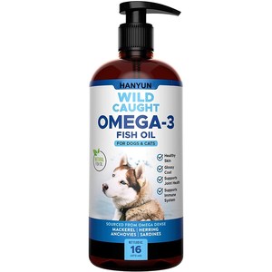 Pesce salmone Alaskan selvaggio per cani supplemento liquido da 16 once supporto sistema immunitario del cuore e pelle + cappotto - Product Image 1