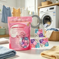 Perles de gel lessivielles 5-en-1 en sachet à cinq compartiments, parfum longue durée, adoucissantes, pour le linge transfrontalier