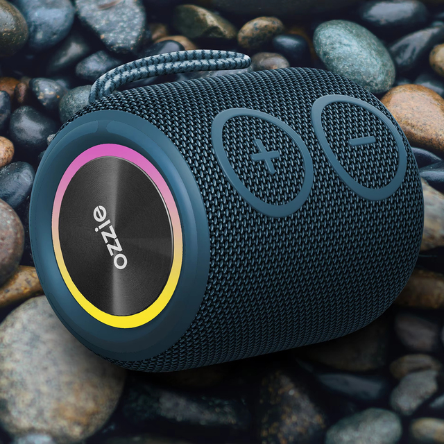 V5.4 16W Outdoor Wireless Speaker in Black Blue Gray RGB Led Light with AUX TF for Home and Outdoor Bike