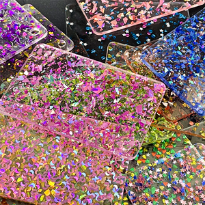Kleurrijke Glitter Acrylplaat Vlok Ingebed Gesneden Op Maat Acryl 3Mm Decoratie Diy Laser Cutiing Acrylplaat Glitter - Product Image 3