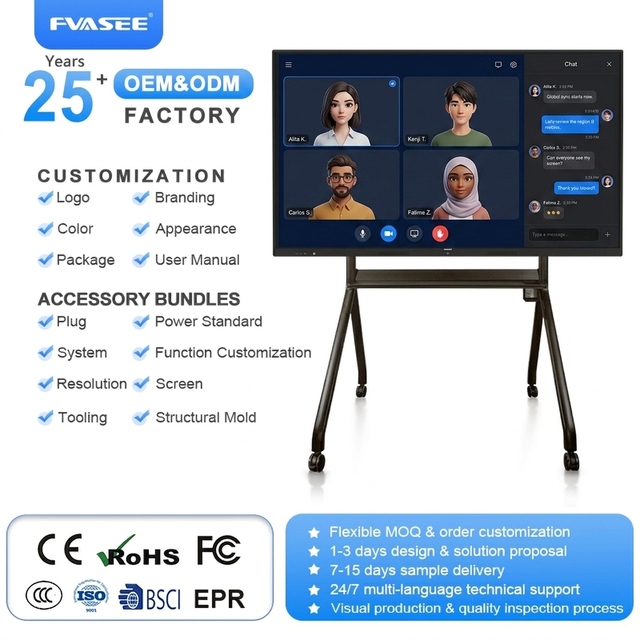 Factory Stable Quality AI Function 65 75 86 98 Inch Interactive Smart Board Interactive Flat Panel for Education School Business