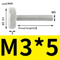 Vis à molette à réglage manuel en acier inoxydable SS304 GB835 M3 M4 M5 M6 M8 M10, avec gros bouton moleté plat et large