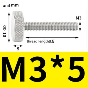 Vite a pollice con pomello zigrinato grande e piatto in acciaio inossidabile SS304 GB835 M3 M4 M5 M6 <span class=keywords><strong>M8</strong></span> M10 - Product Image 3