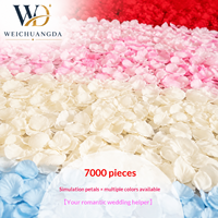 Pétales de rose artificiels blancs simulés, décoration de mariage à tenir à la main, demande en mariage, Saint-Valentin, fête d'anniversaire, décoration d'événements