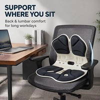 Coussin de siège pliable pour soutien lombaire, correcteur de posture ergonomique avec soutien des hanches et du bas du dos, support dorsal pour chaise
