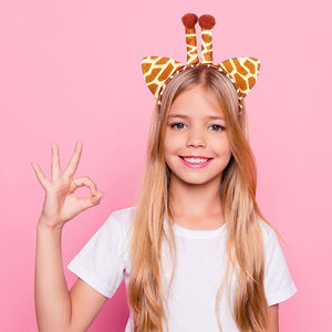 Hb095 थोक पशु थीम फैंसी हेडबैंड बाल वयस्क जिराफ तेंदुए हेयरबैंड जन्मदिन के लिए क्रिसमस कार्निवल पार्टी हेडबैंड - Product Image 6
