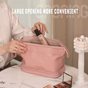 Soft Pu Leather Waterproof <b>Toiletry</b> Makeup <b>Bag</b> Luxury Cosmetic <b>Bag</b> Portable <b>Ladies</b> Tote <b>Bag</b> - Product Image 2