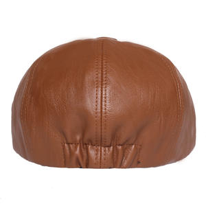 Béret unisexe en cuir PU, casquette de <span class=keywords><strong>marin</strong></span>, chapeau de mode pour homme et <span class=keywords><strong>femme</strong></span> - Product Image 4