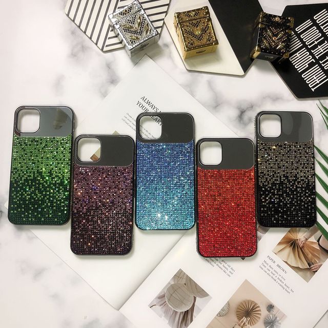 Hot Sale Gradient and Mirror Diamond Creative Phone Case for iPhone 18 17 16 15 14 13 Pro Max Free Shipping High Quality