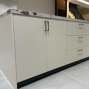 Hiện đại sang trọng thép không gỉ tủ bếp hoàn chỉnh Modular đồ nội thất bao gồm bồn rửa tủ cho Mall và ăn uống sử dụng - Product Image 4