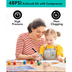 פעולה כפולה 48psi airwersi 0.2 מ "מ 0.5 מ מ" מ חרירי רב עוצמה מדחס עבור אמנות סלון אמנות מסמר קעקוע יישום קעקוע - Product Image 3