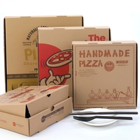 Boîte d'emballage alimentaire pour pizza en papier recyclable, de taille et de forme personnalisées, respectueuse de l'environnement